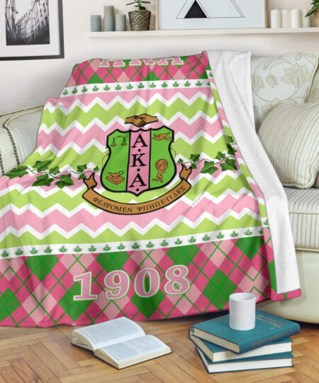 Alpha Kappa Alpha Fleece Blanket Sorority Home Decor