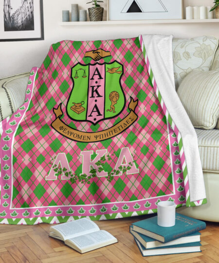 Alpha Kappa Alpha Fleece Blanket Sorority Home Decor