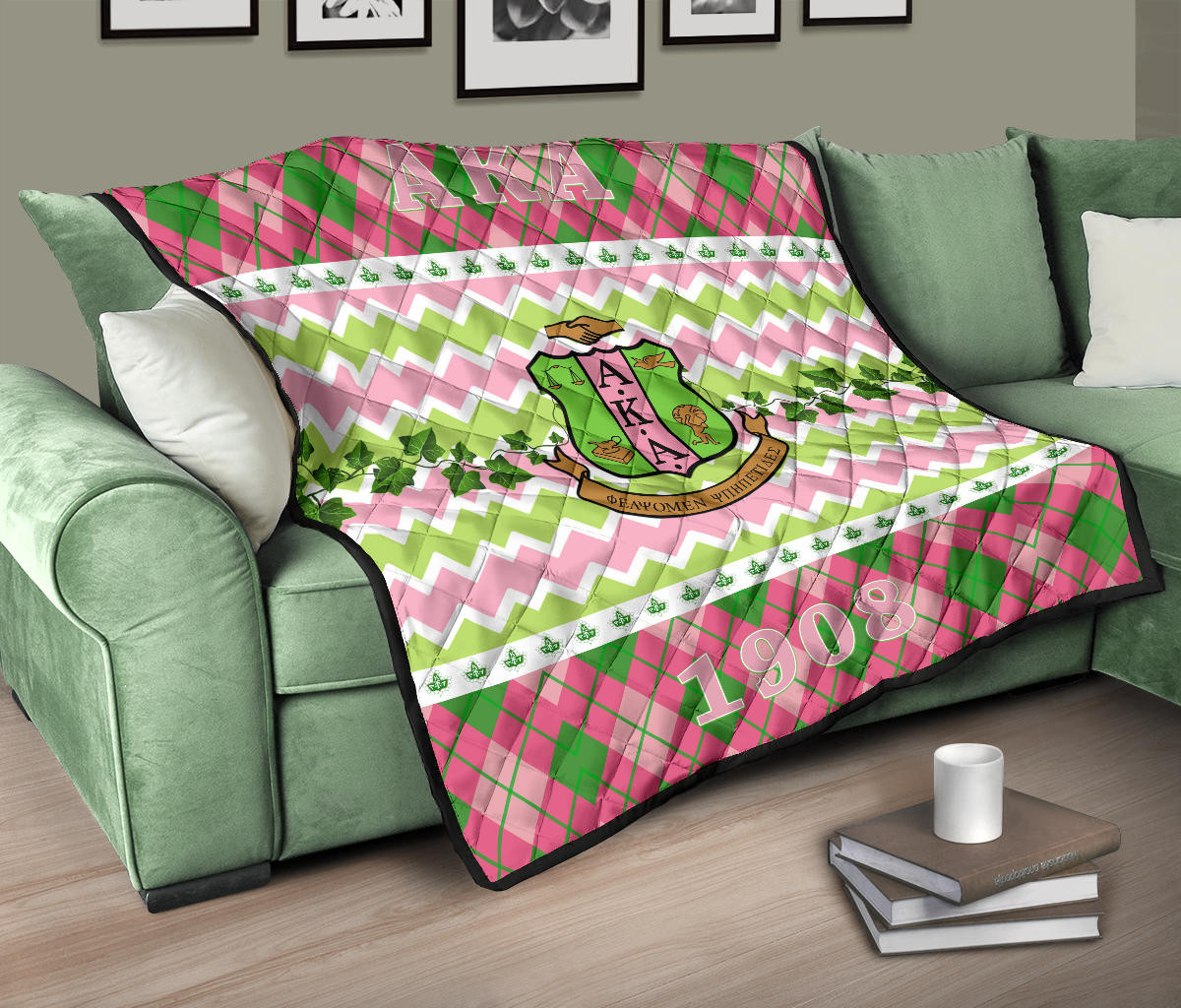 Alpha Kappa Alpha Premium Quilt Blanket Sorority Home Decor Custom For Fans AA22082201 - Image 10