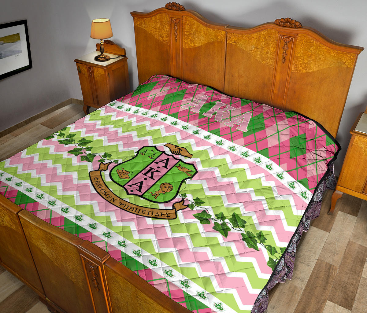 Alpha Kappa Alpha Premium Quilt Blanket Sorority Home Decor Custom For Fans AA22082201 - Image 11