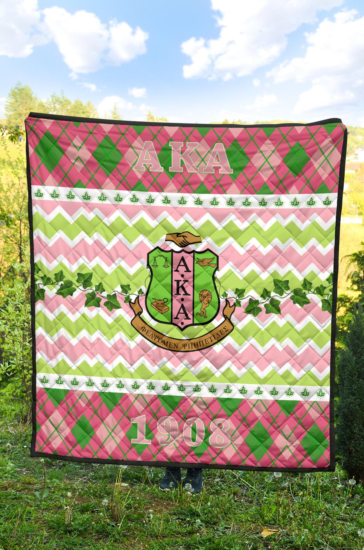 Alpha Kappa Alpha Premium Quilt Blanket Sorority Home Decor Custom For Fans AA22082201 - Image 4