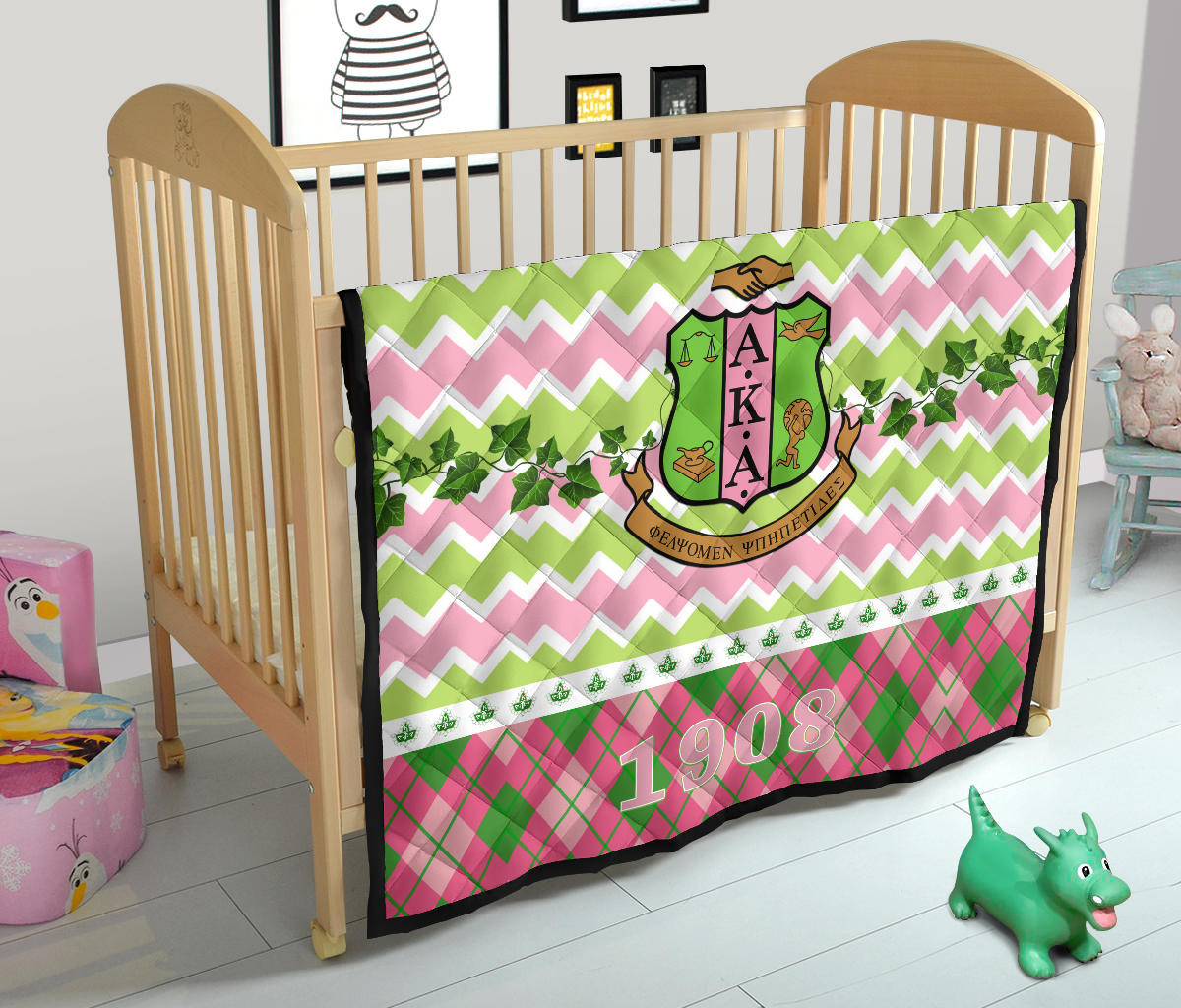 Alpha Kappa Alpha Premium Quilt Blanket Sorority Home Decor Custom For Fans AA22082201 - Image 12