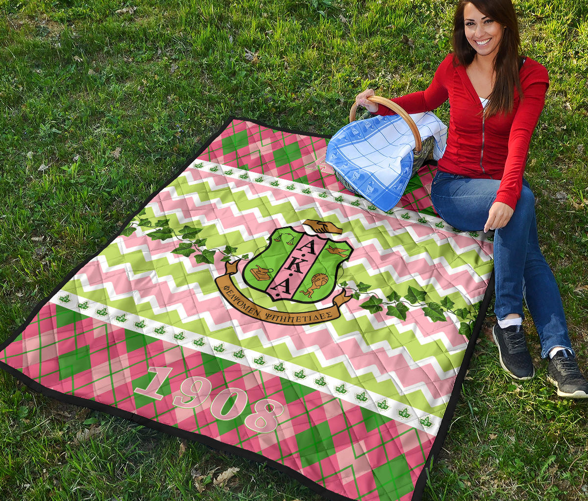 Alpha Kappa Alpha Premium Quilt Blanket Sorority Home Decor Custom For Fans AA22082201 - Image 6