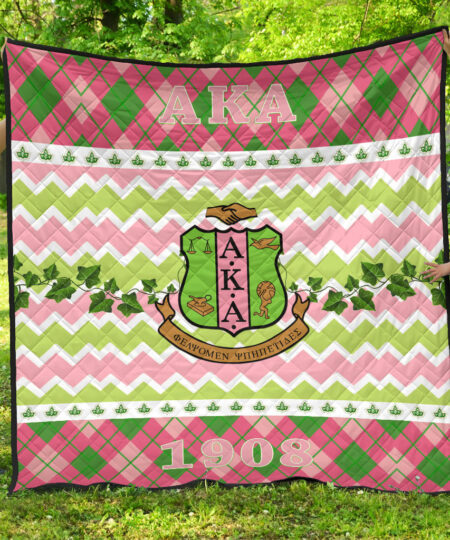 Alpha Kappa Alpha Premium Quilt Blanket Sorority Home Decor Custom For Fans AA22082201