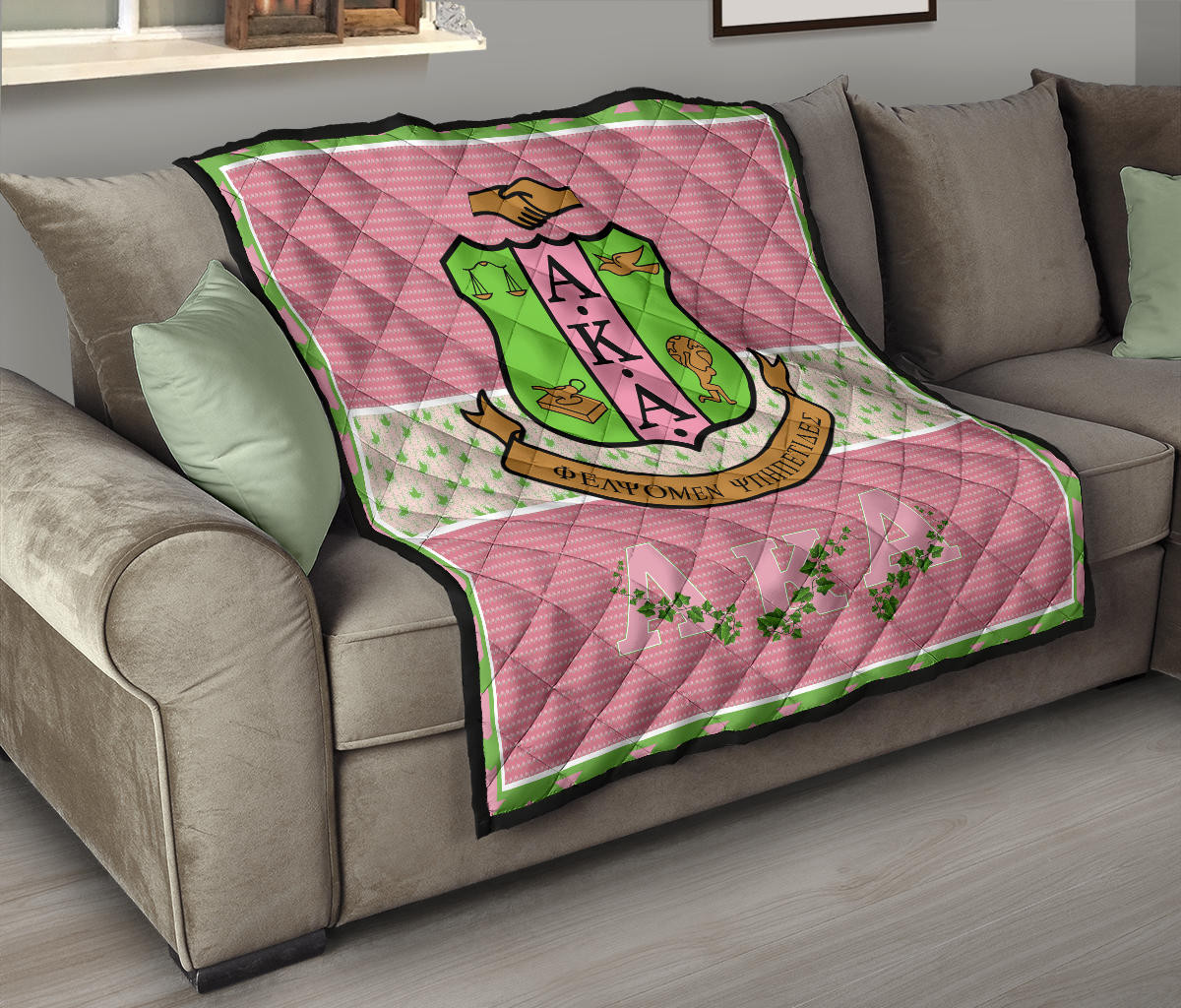 Alpha Kappa Alpha Premium Quilt Blanket Sorority Home Decor Custom For Fans AA22082202 - Image 9