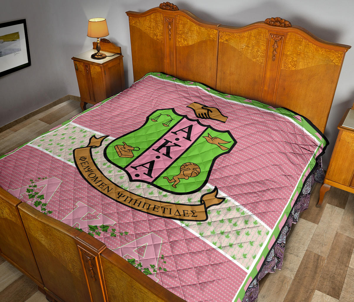 Alpha Kappa Alpha Premium Quilt Blanket Sorority Home Decor Custom For Fans AA22082202 - Image 11