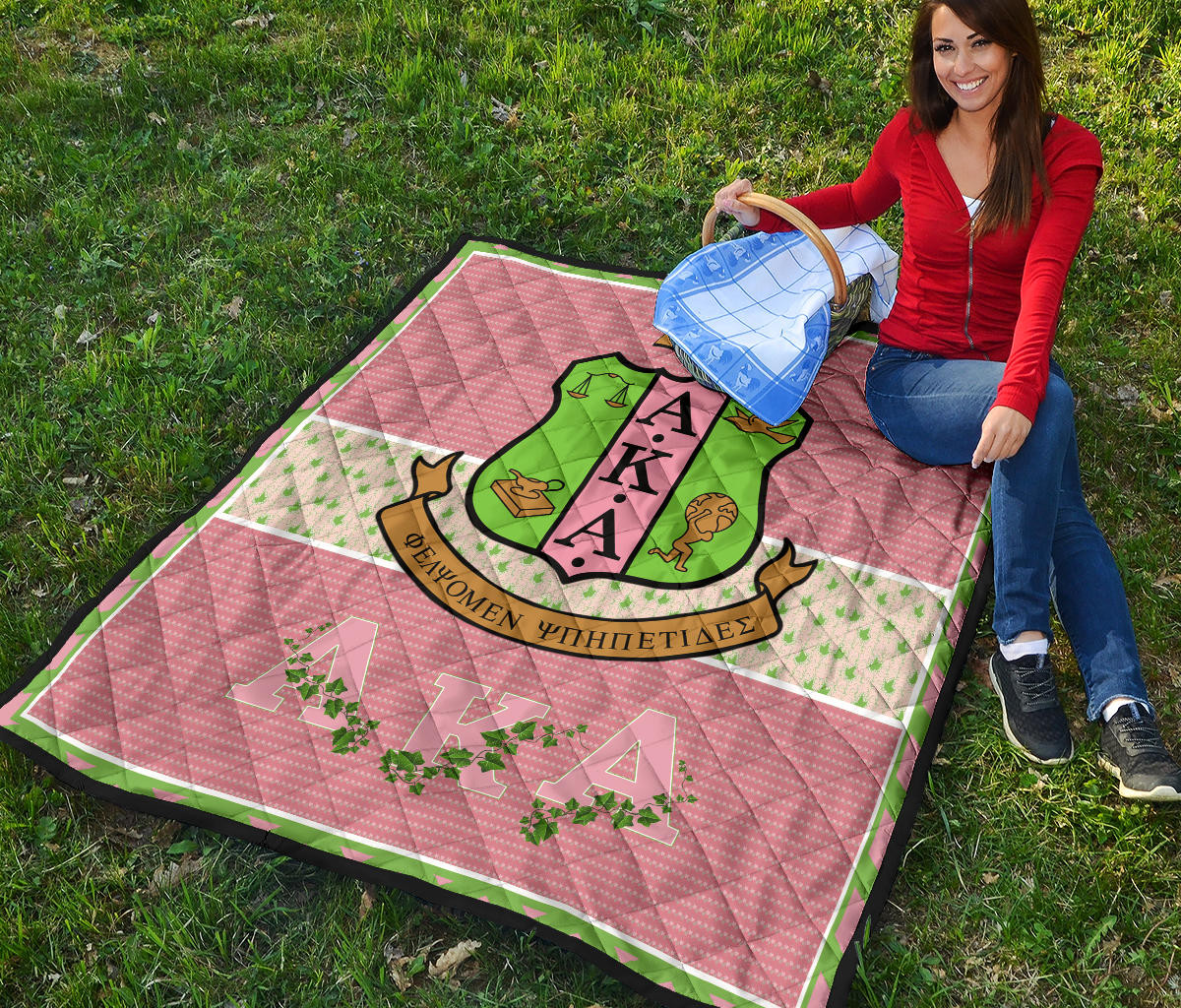 Alpha Kappa Alpha Premium Quilt Blanket Sorority Home Decor Custom For Fans AA22082202 - Image 6