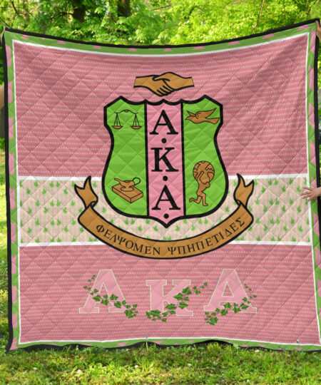 Alpha Kappa Alpha Premium Quilt Blanket Sorority Home Decor Custom For Fans AA22082202
