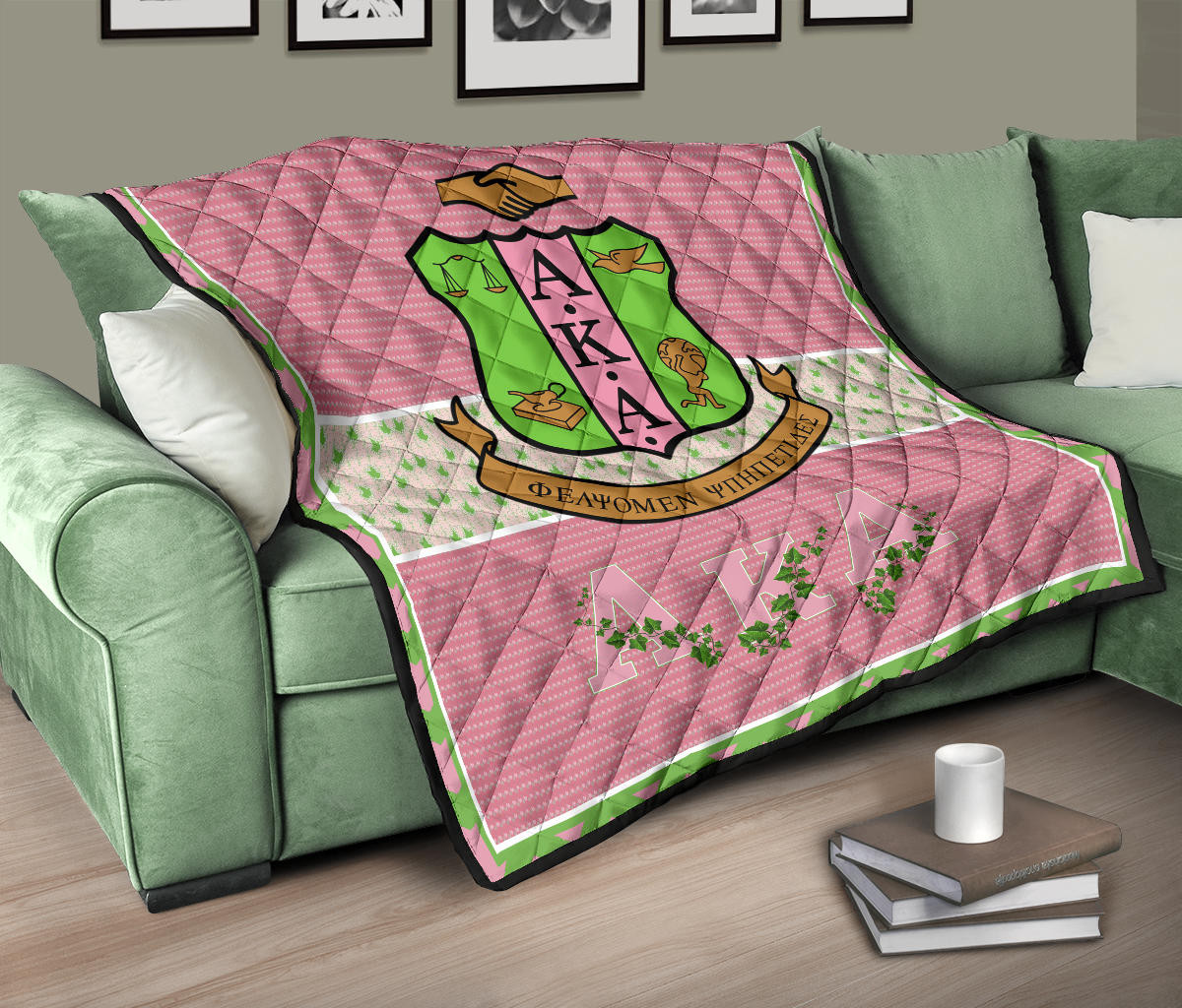 Alpha Kappa Alpha Premium Quilt Blanket Sorority Home Decor Custom For Fans AA22082202 - Image 10