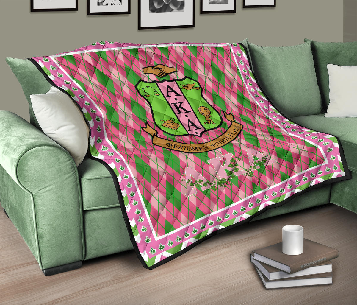 Alpha Kappa Alpha Premium Quilt Blanket Sorority Home Decor Custom For Fans AA22082203 - Image 10