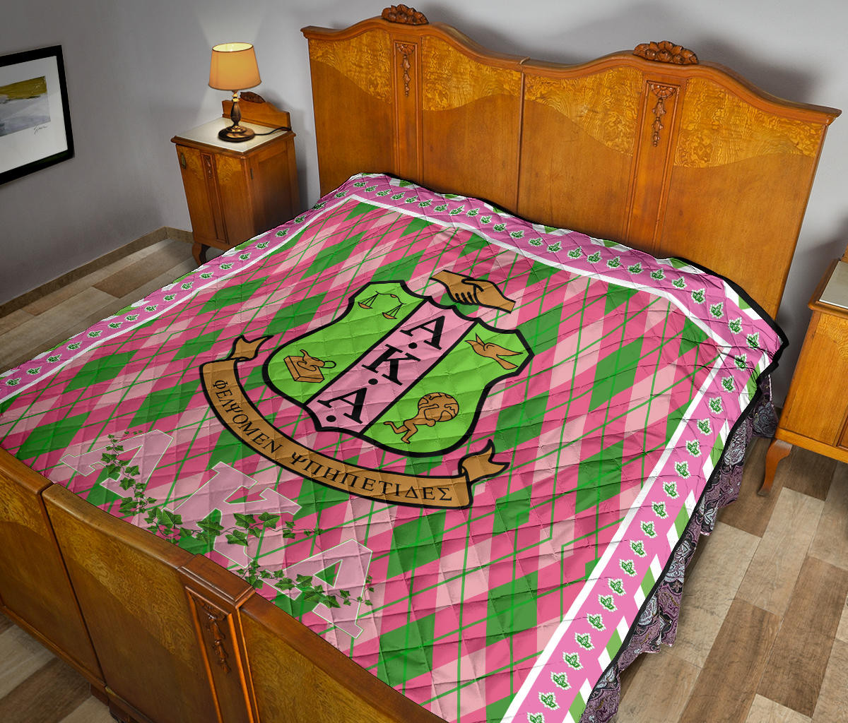 Alpha Kappa Alpha Premium Quilt Blanket Sorority Home Decor Custom For Fans AA22082203 - Image 11