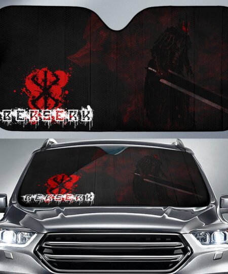 Berserk Anime Car Sunshade Guts Wearing Berserker Armor In The Dark Car Sun Shade