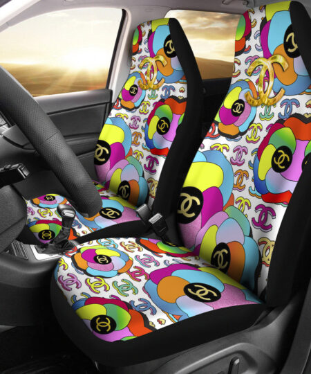 Chanel Symbol Car Seat Covers Fashion Car Accessories Custom For Fans AA22122304