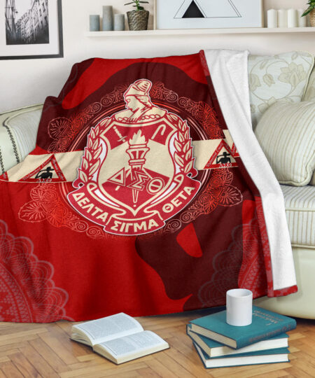 Delta Sigma Theta Fleece Blanket Sorority Home Decor Custom For Fans AT22081501