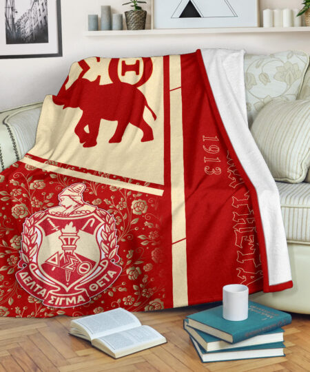 Delta Sigma Theta Fleece Blanket Sorority Home Decor Custom For Fans AT22081503