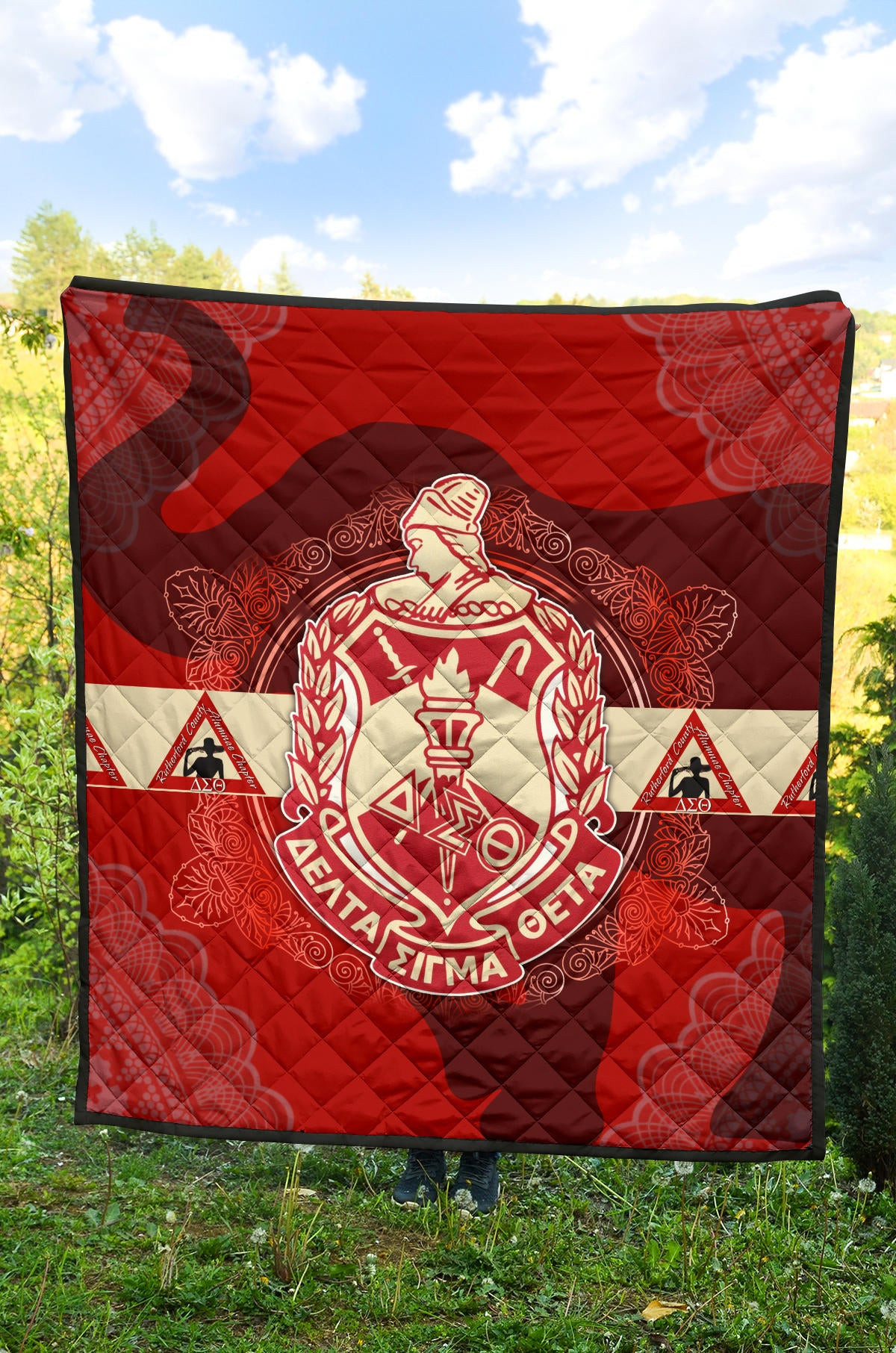 Delta Sigma Theta Premium Quilt Blanket Sorority Home Decor Custom For Fans AT22081501 - Image 4