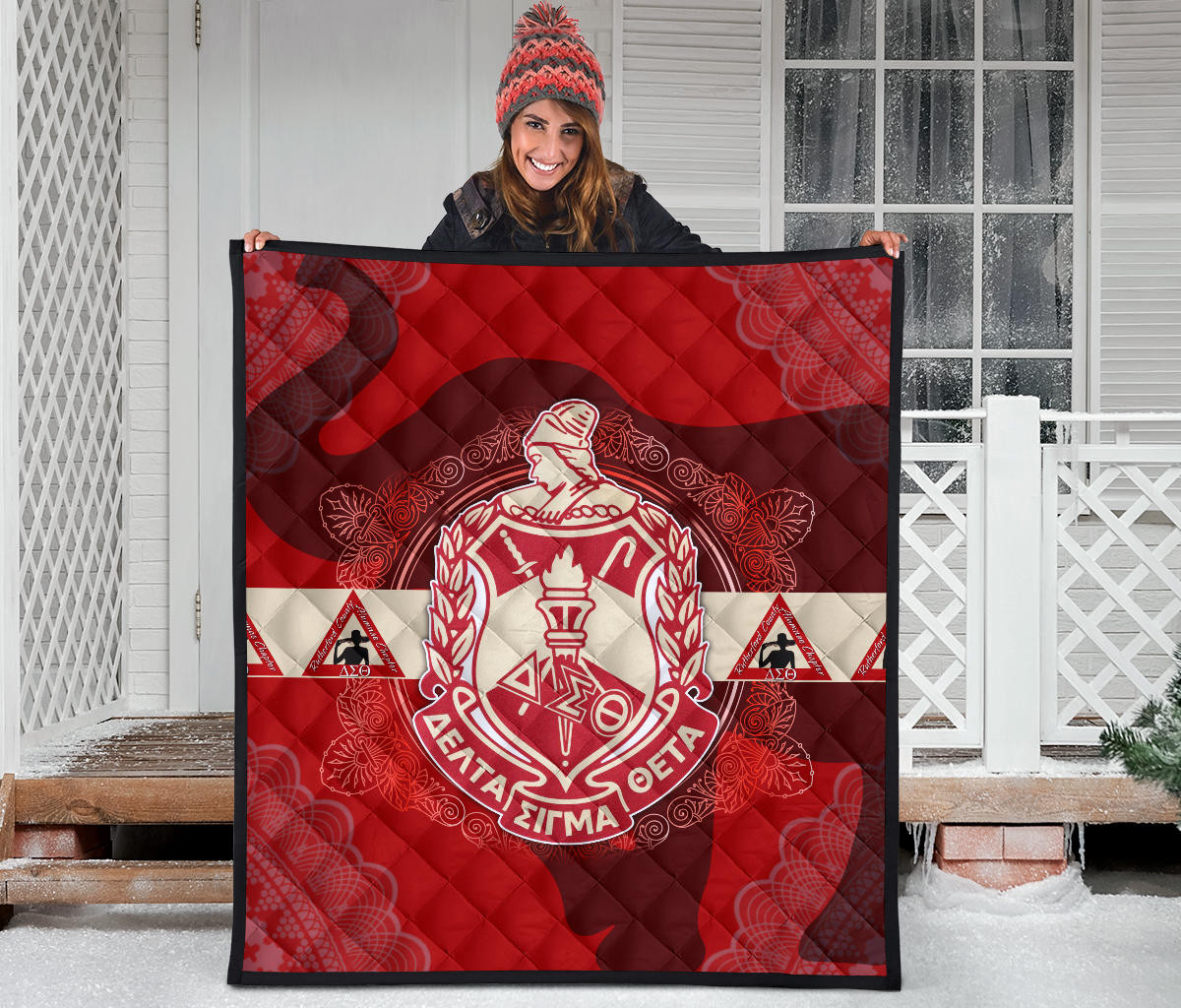 Delta Sigma Theta Premium Quilt Blanket Sorority Home Decor Custom For Fans AT22081501 - Image 3