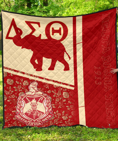 Delta Sigma Theta Premium Quilt Blanket Sorority Home Decor Custom For Fans AT22081503