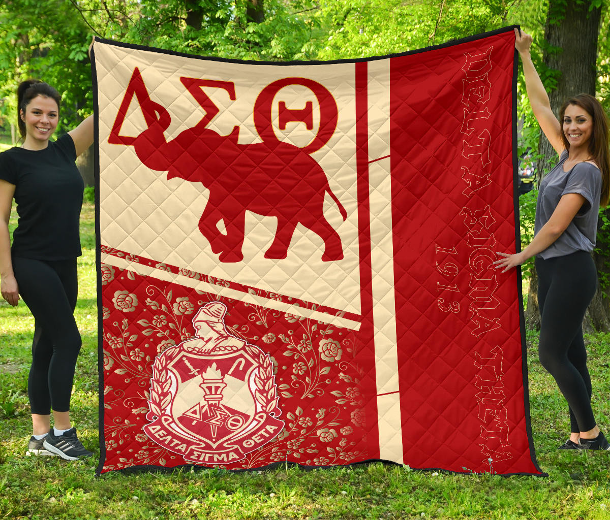 Delta Sigma Theta Premium Quilt Blanket Sorority Home Decor Custom For Fans AT22081503