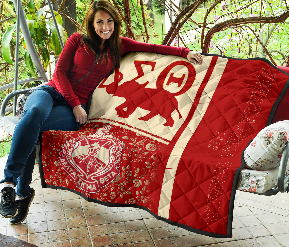 Delta Sigma Theta Premium Quilt Blanket Sorority Home Decor Custom For Fans AT22081503 - Image 7