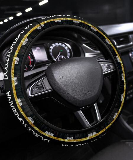 Dolce & Gabbana Symbol Steering Wheel Cover Fashion Car Accessories Custom For Fans AA22122901