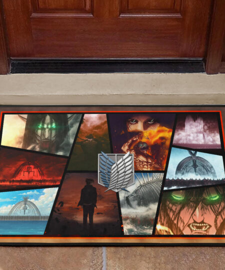 Eren Yeager Attack On Titan Door Mat Anime Home Decor Custom For Fans NT052701