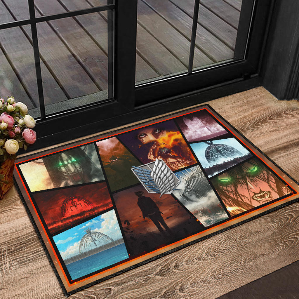 Eren Yeager Attack On Titan Door Mat Anime Home Decor Custom For Fans NT052701 - Image 2