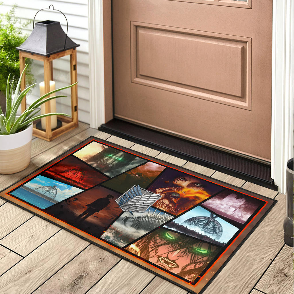 Eren Yeager Attack On Titan Door Mat Anime Home Decor Custom For Fans NT052701 - Image 3
