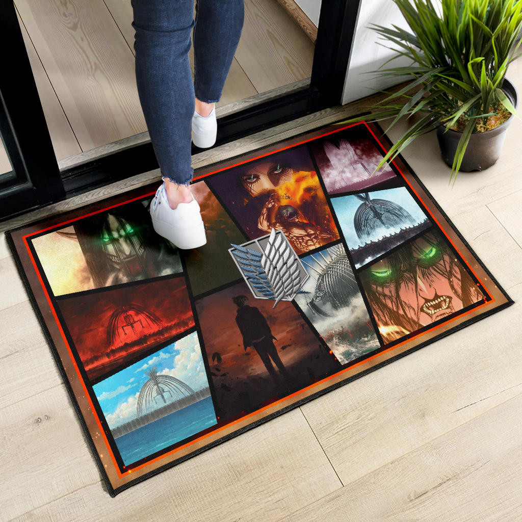 Eren Yeager Attack On Titan Door Mat Anime Home Decor Custom For Fans NT052701 - Image 6