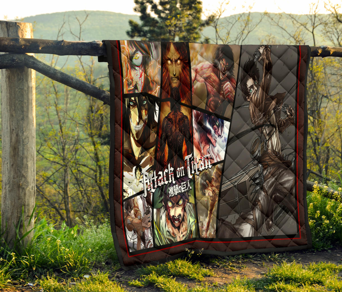 Eren Yeager Attack On Titan Premium Quilt Blanket Anime Home Decor Custom For Fans NT052601 - Image 8