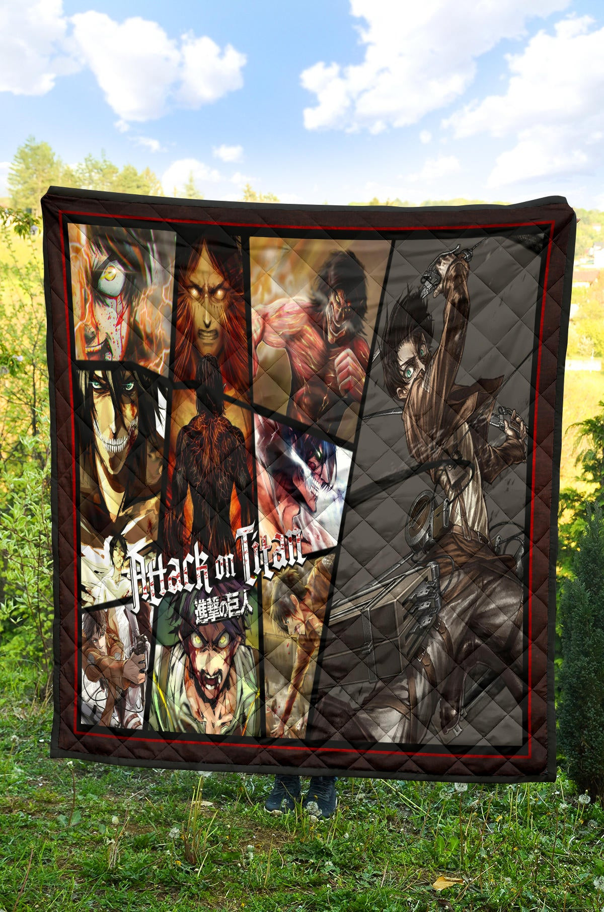 Eren Yeager Attack On Titan Premium Quilt Blanket Anime Home Decor Custom For Fans NT052601 - Image 4