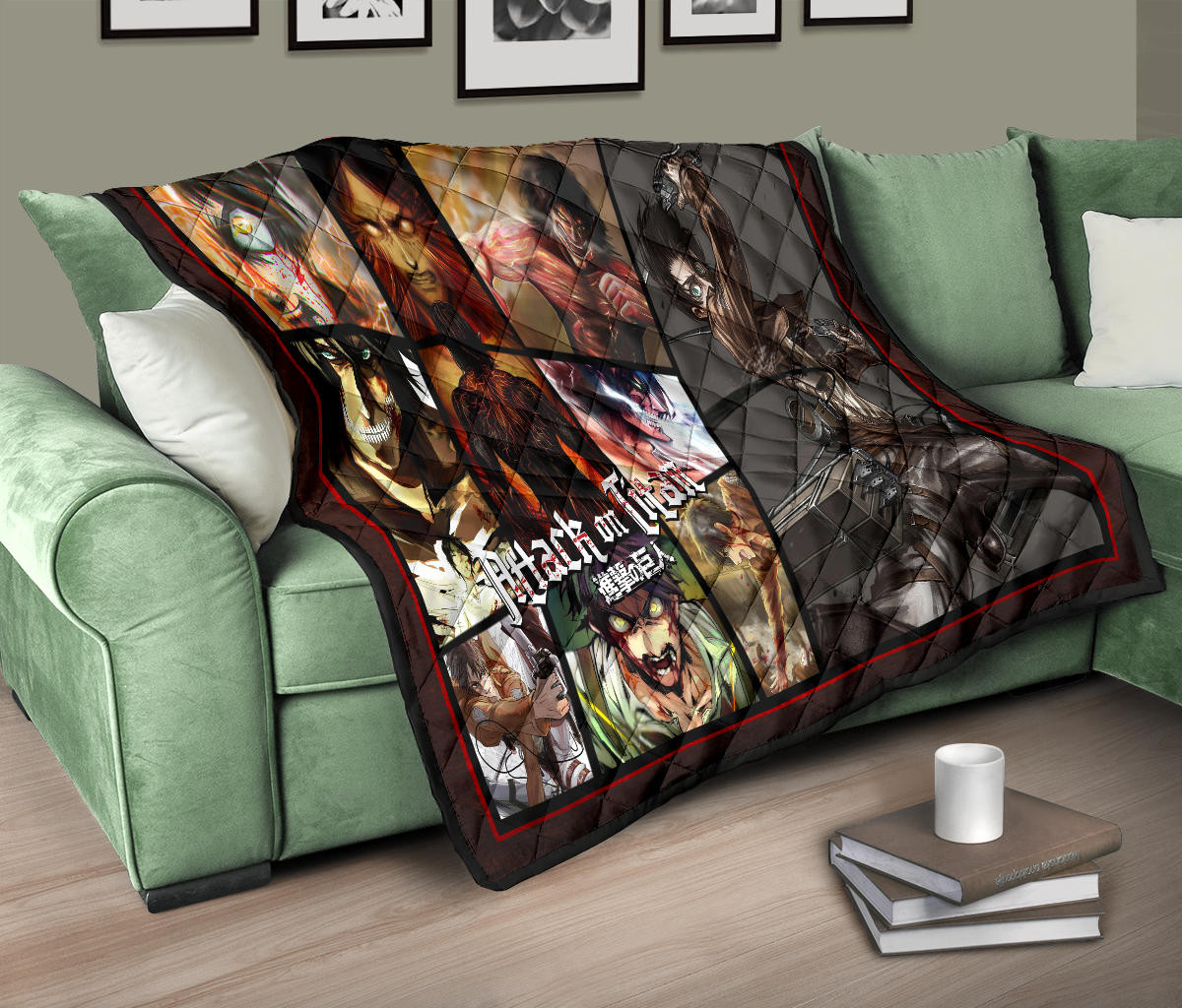 Eren Yeager Attack On Titan Premium Quilt Blanket Anime Home Decor Custom For Fans NT052601 - Image 10