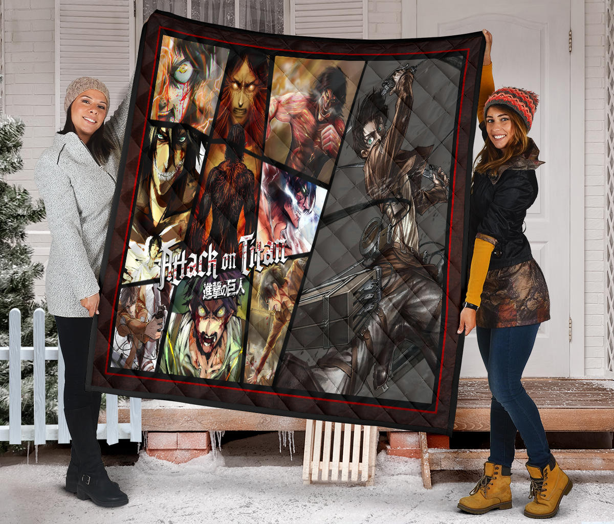 Eren Yeager Attack On Titan Premium Quilt Blanket Anime Home Decor Custom For Fans NT052601 - Image 2