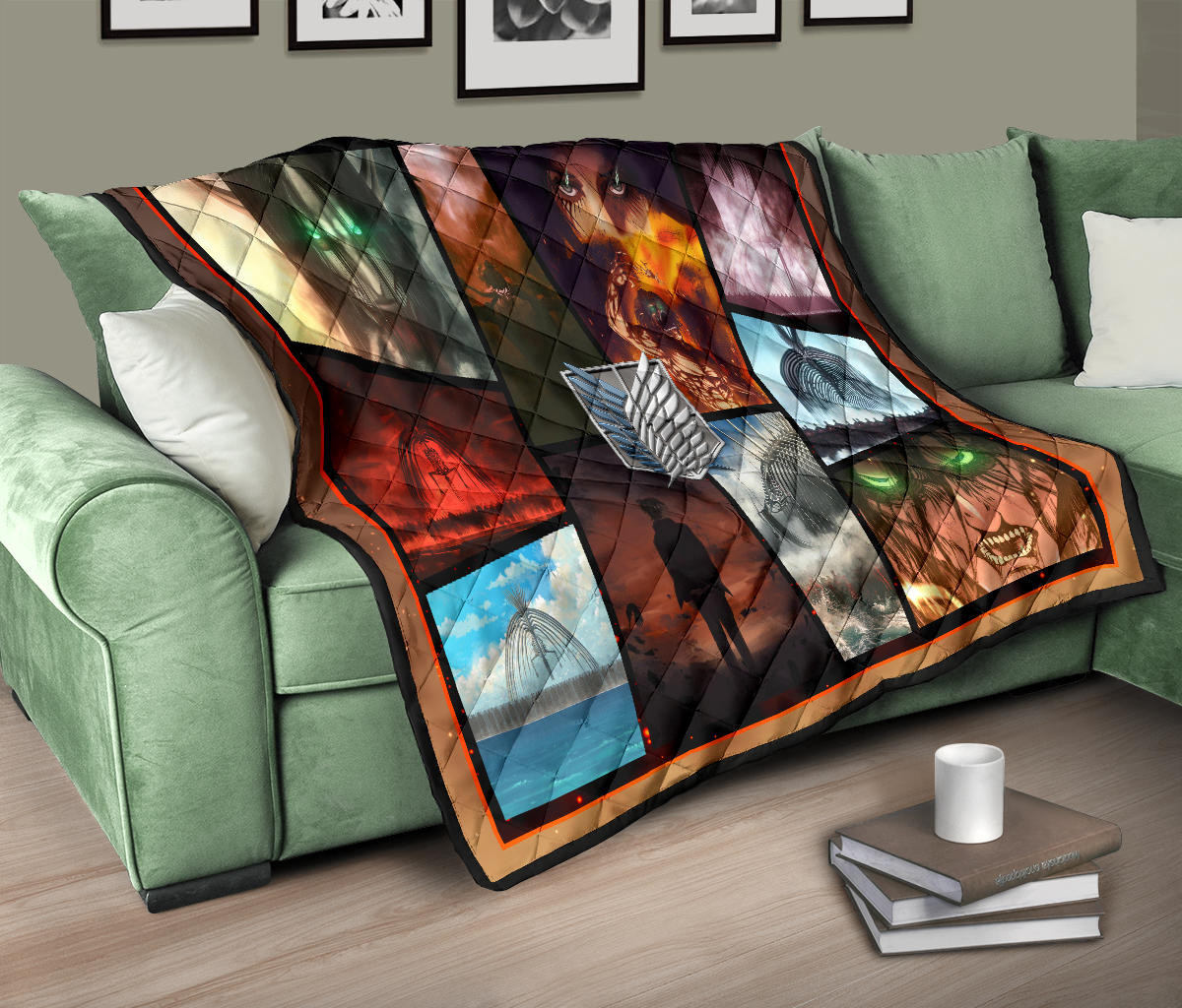 Eren Yeager Attack On Titan Premium Quilt Blanket Anime Home Decor Custom For Fans NT052701 - Image 10