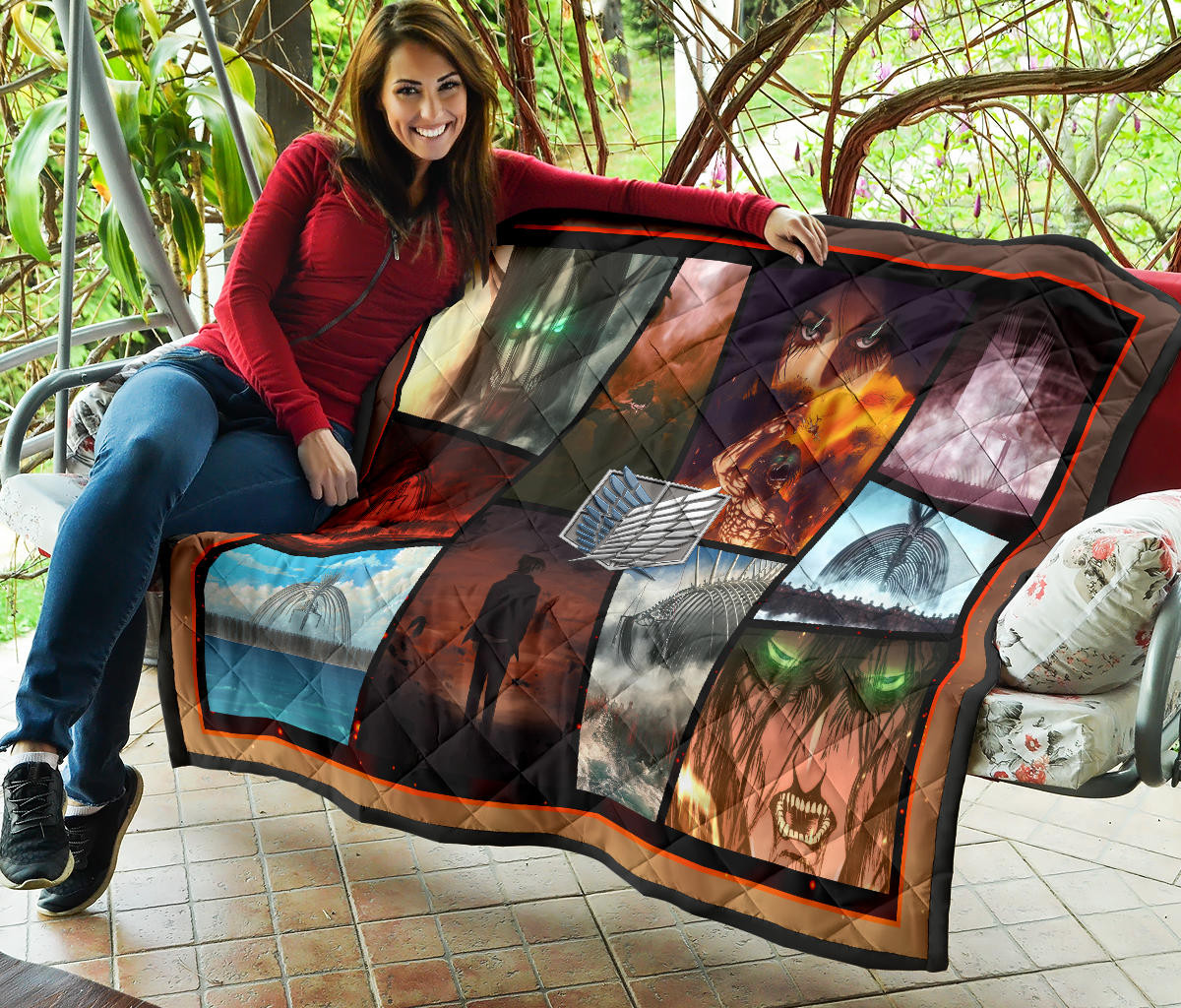 Eren Yeager Attack On Titan Premium Quilt Blanket Anime Home Decor Custom For Fans NT052701 - Image 7
