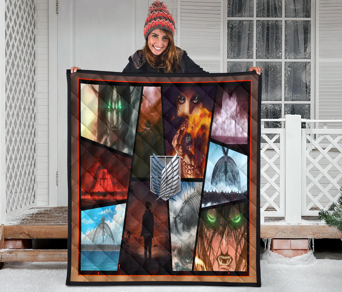 Eren Yeager Attack On Titan Premium Quilt Blanket Anime Home Decor Custom For Fans NT052701 - Image 3