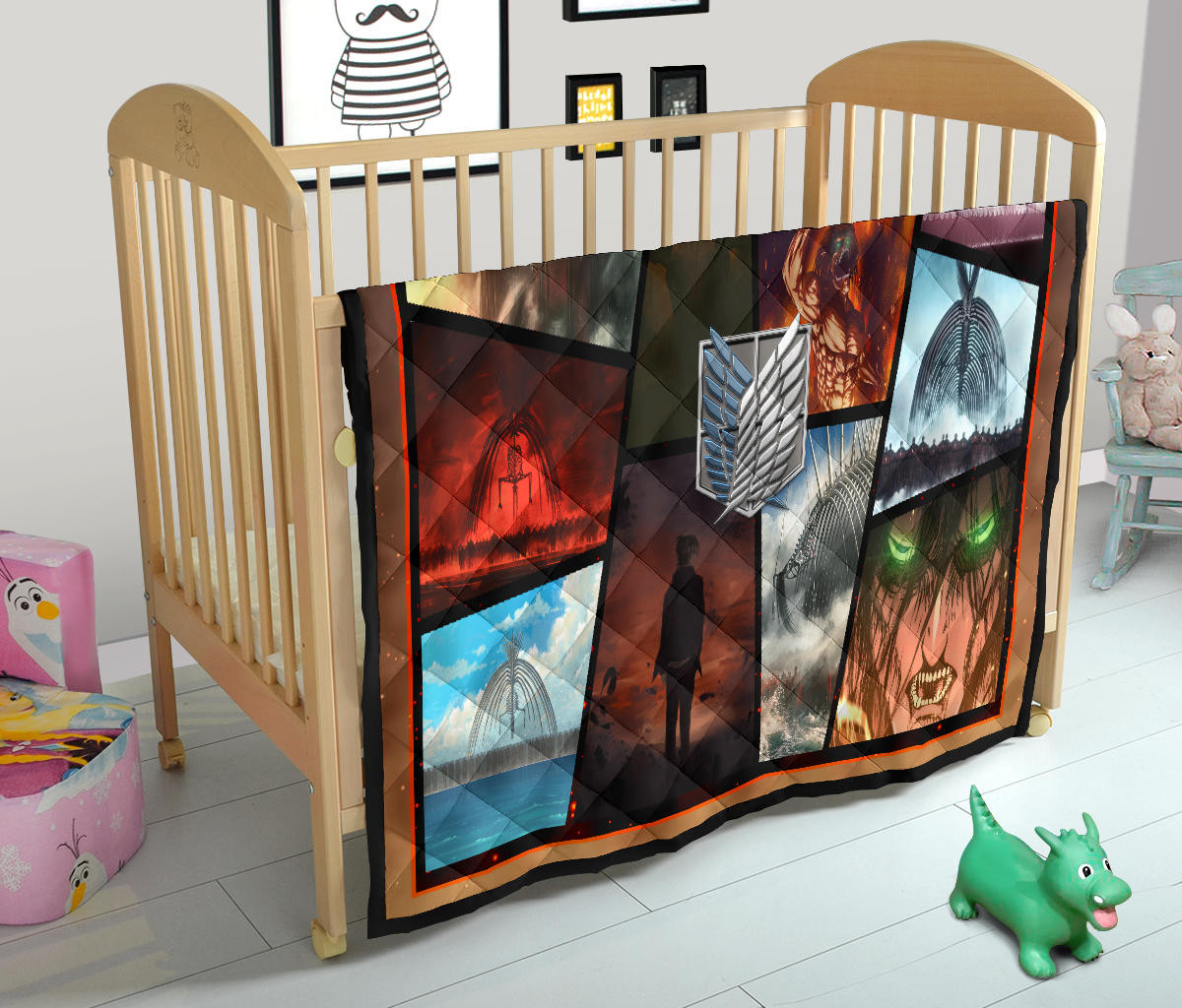 Eren Yeager Attack On Titan Premium Quilt Blanket Anime Home Decor Custom For Fans NT052701 - Image 12