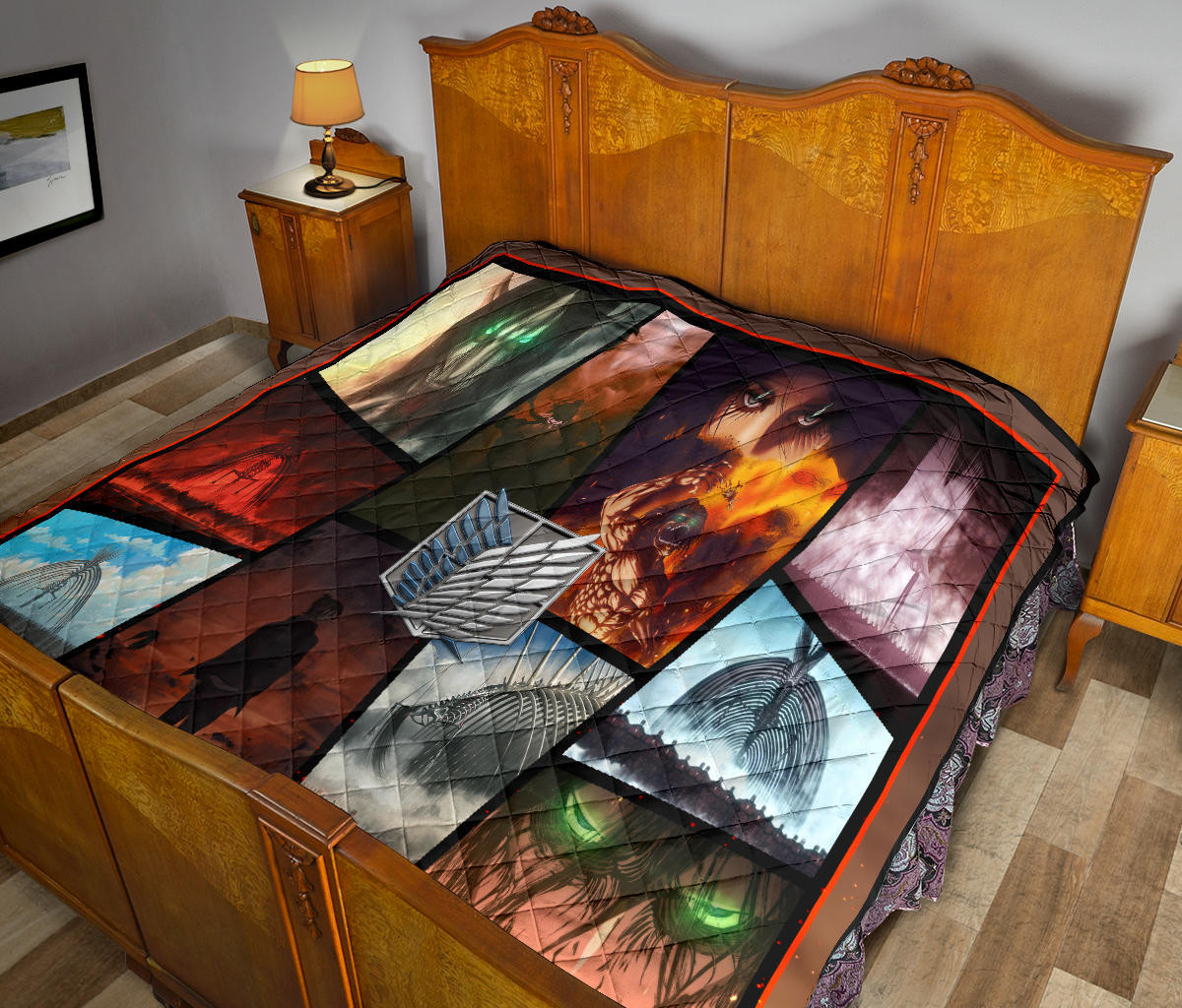 Eren Yeager Attack On Titan Premium Quilt Blanket Anime Home Decor Custom For Fans NT052701 - Image 11