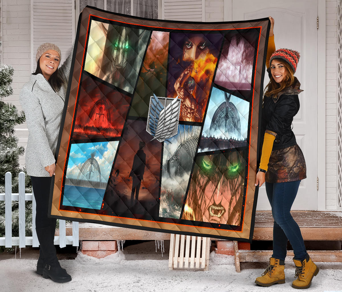 Eren Yeager Attack On Titan Premium Quilt Blanket Anime Home Decor Custom For Fans NT052701 - Image 2