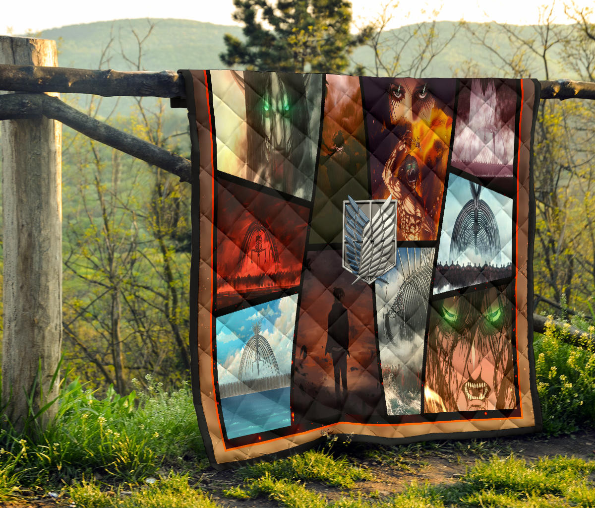 Eren Yeager Attack On Titan Premium Quilt Blanket Anime Home Decor Custom For Fans NT052701 - Image 8