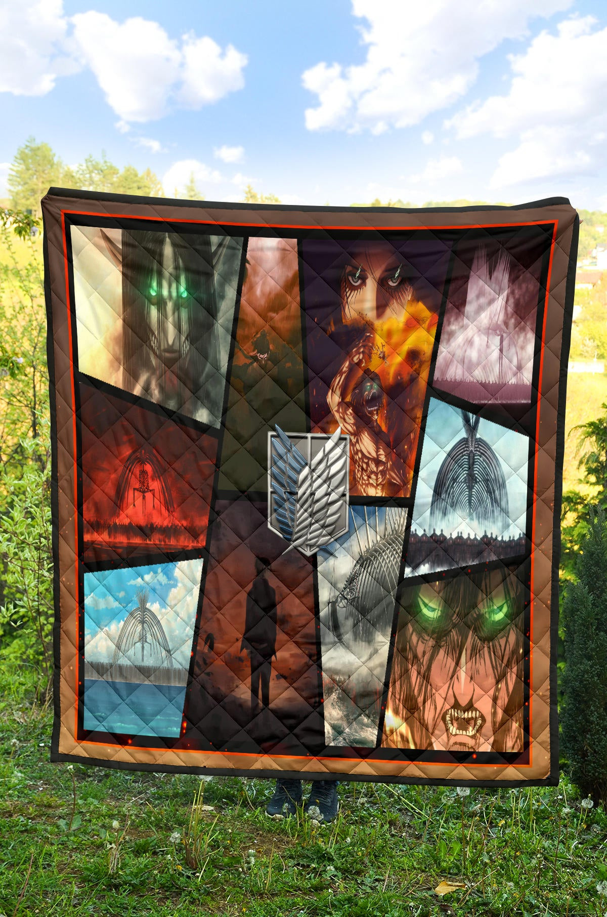 Eren Yeager Attack On Titan Premium Quilt Blanket Anime Home Decor Custom For Fans NT052701 - Image 4