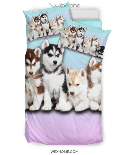 Family Husky Bedding Set