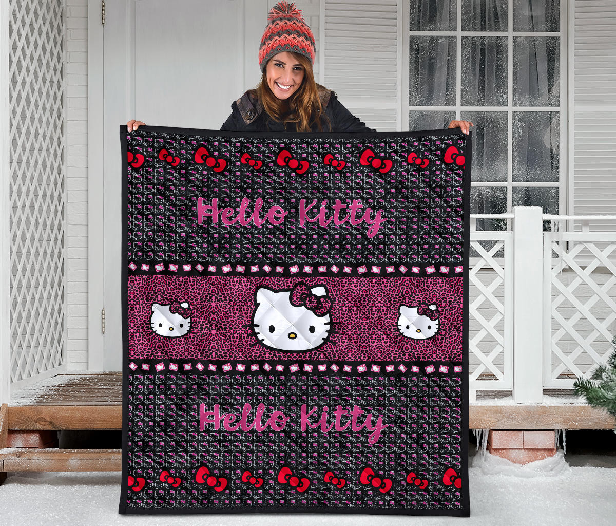 Hello Kitty Premium Quilt Blanket Cartoon Home Decor Custom For Fans AA22090602 - Image 3