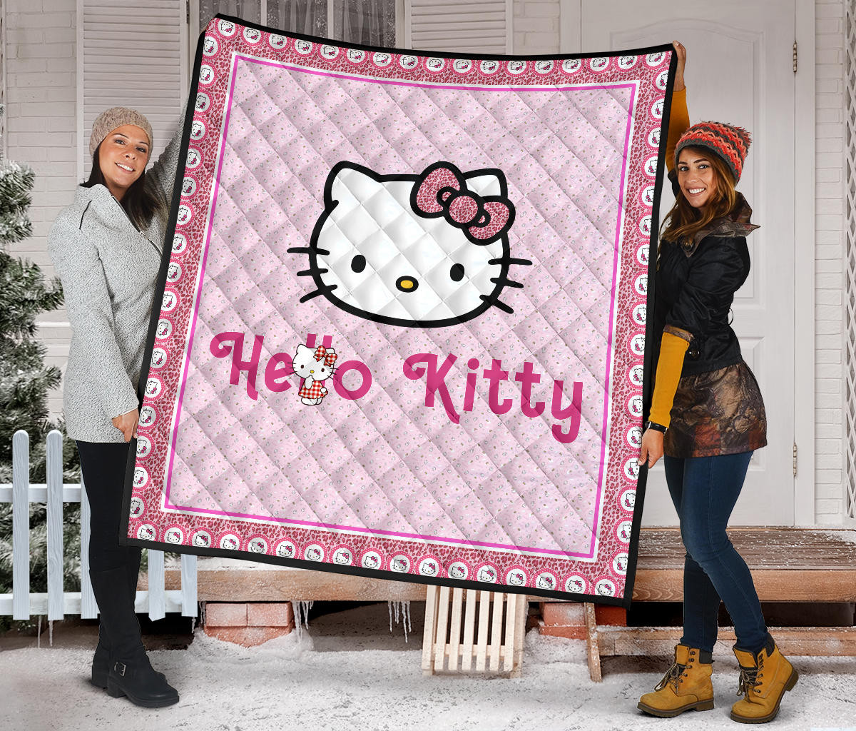 Hello Kitty Premium Quilt Blanket Cartoon Home Decor Custom For Fans AA22090603 - Image 2