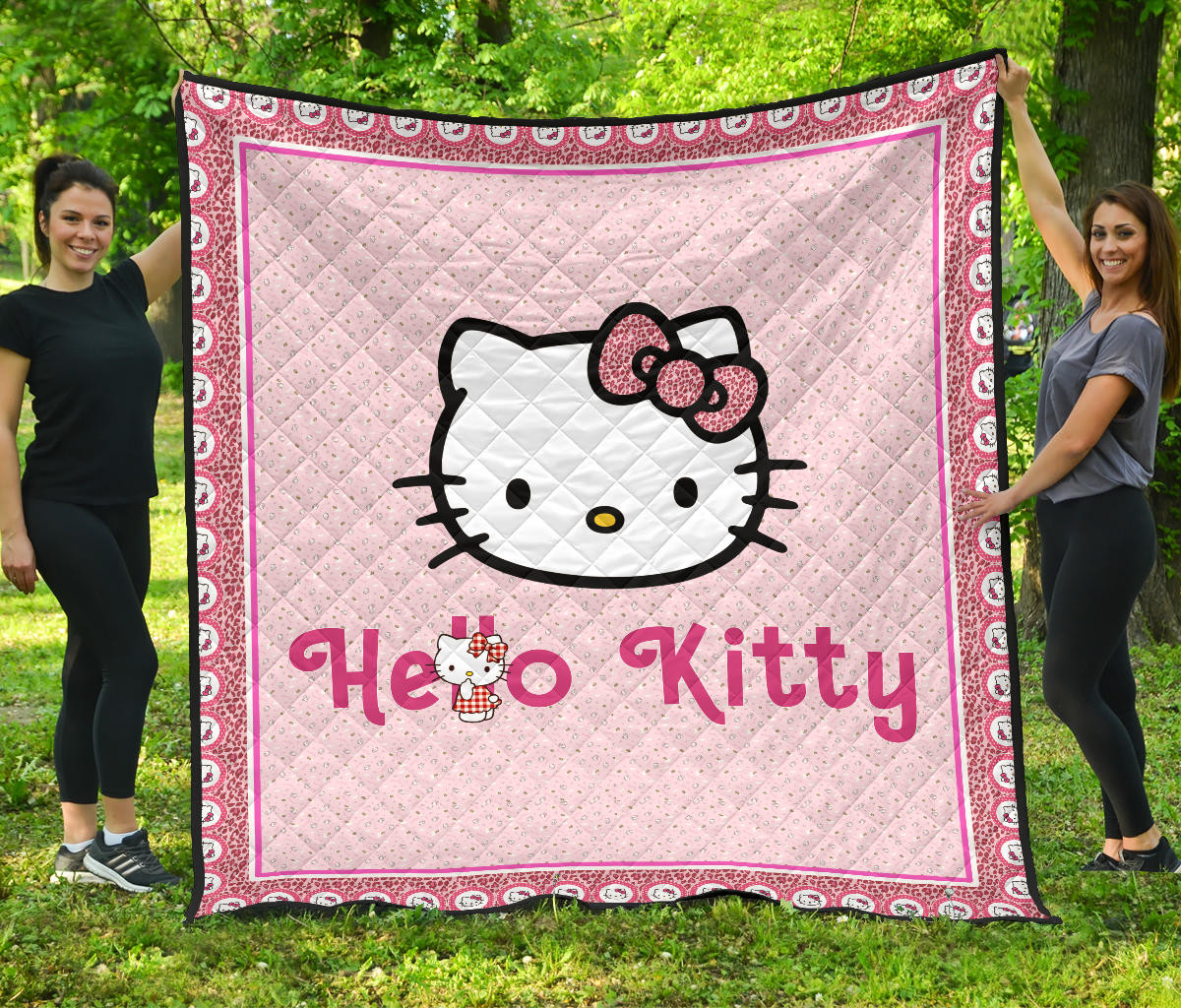 Hello Kitty Premium Quilt Blanket Cartoon Home Decor Custom For Fans AA22090603