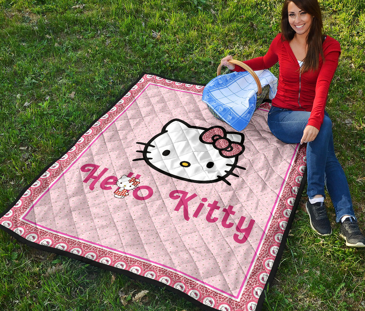 Hello Kitty Premium Quilt Blanket Cartoon Home Decor Custom For Fans AA22090603 - Image 6