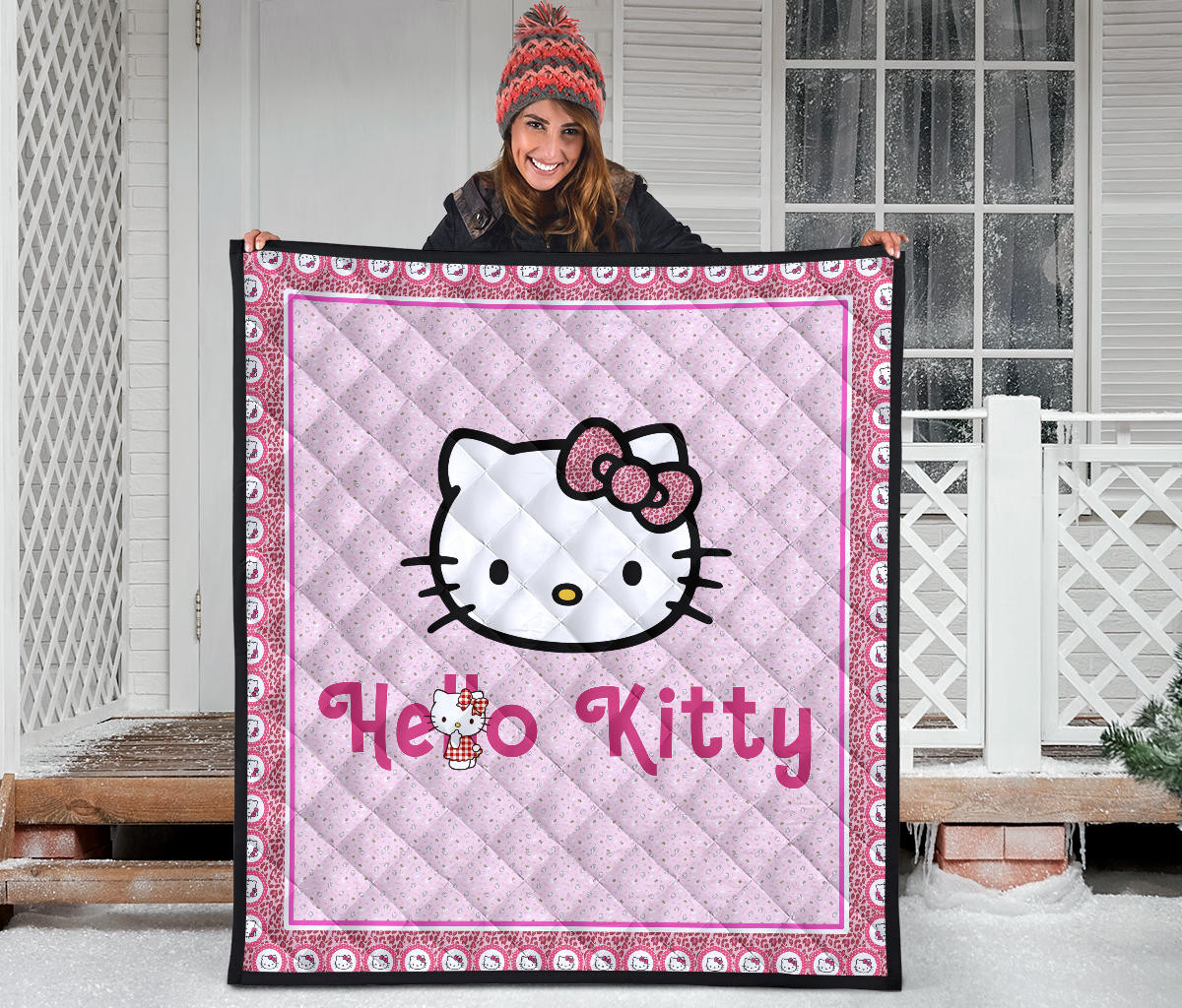 Hello Kitty Premium Quilt Blanket Cartoon Home Decor Custom For Fans AA22090603 - Image 3