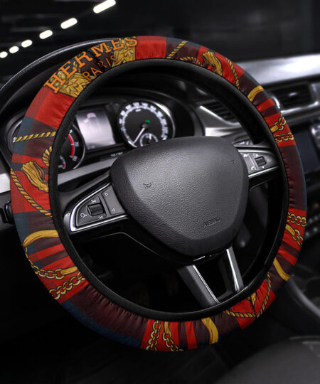 Hermes Symbol Steering Wheel Cover Fashion Car Accessories Custom For Fans AA22122904