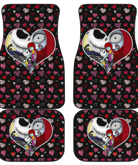 Jack And Sally Valentine Nightmare Before Christmas Car Floor Mats Cartoon Car Accessories Custom For Fans AA22121602