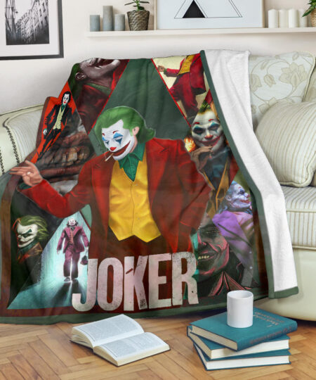 Joker The Clown Fleece Blanket Movie Home Decor Custom For Fans NT051301
